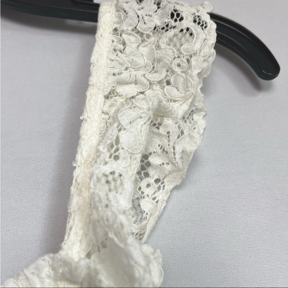 Maeve Anthropologie Dress Sz S Anastasia Cream Lace Ruffled Smock Whimsical READ - Picture 14 of 16